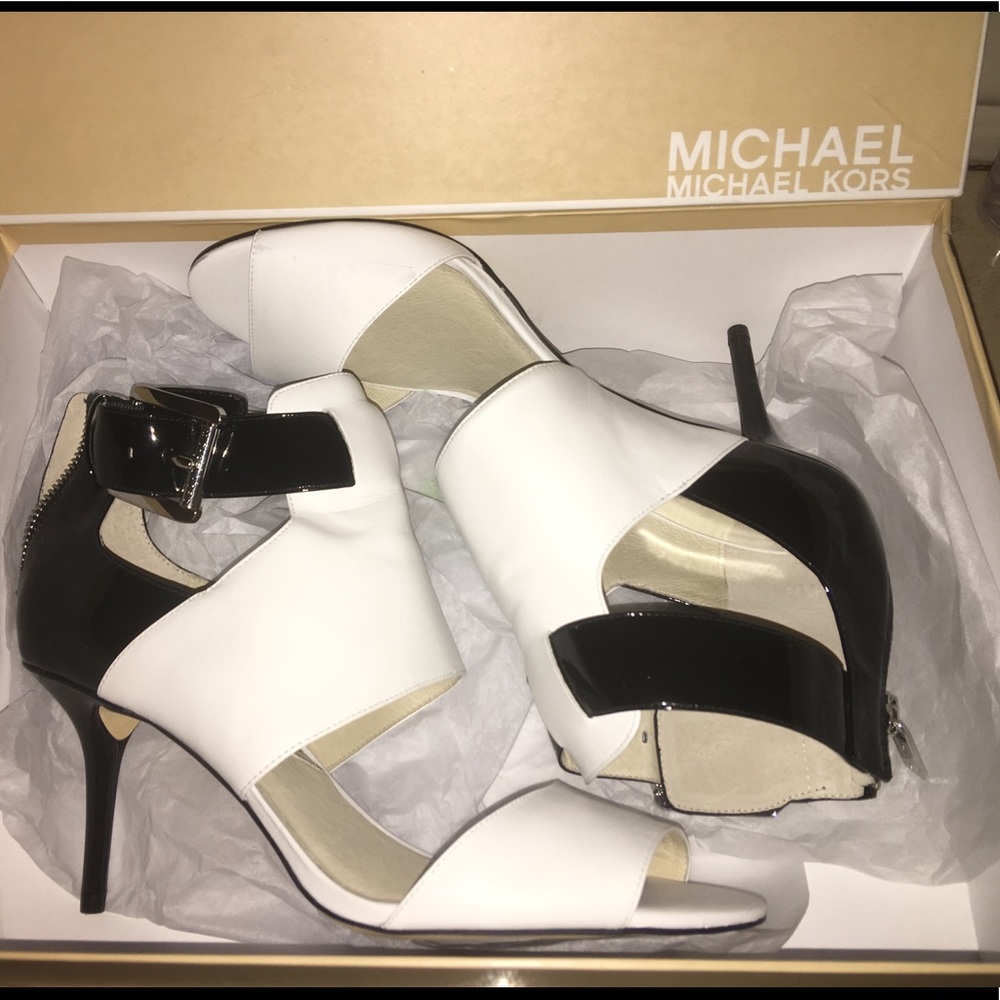 Michael Kors Black and White Heels